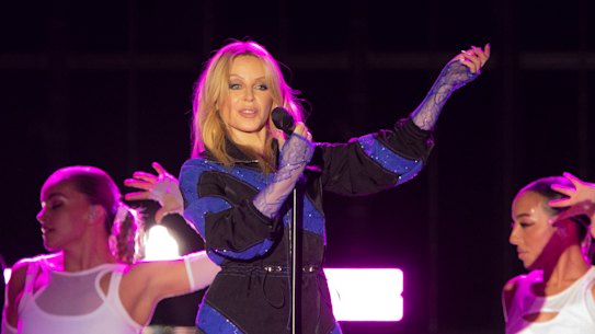 Kylie Minogue performs at the opening of Sydney WorldPride.