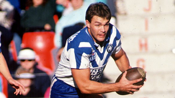 Paul Dunn in his playing days for the Bulldogs.