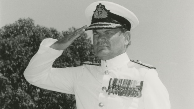 Rear-Admiral Andrew Robertson in ceremonial uniform.
