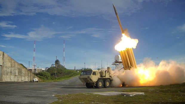 A Terminal High-Altitude Area Defence System, or Thaad, test. 