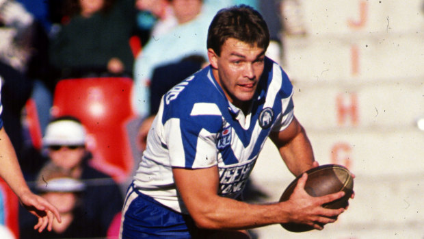 Paul Dunn in his playing days for the Bulldogs.