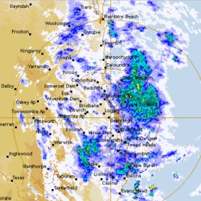 Significant rain moving over south-east Queensland on Friday afternoon. 