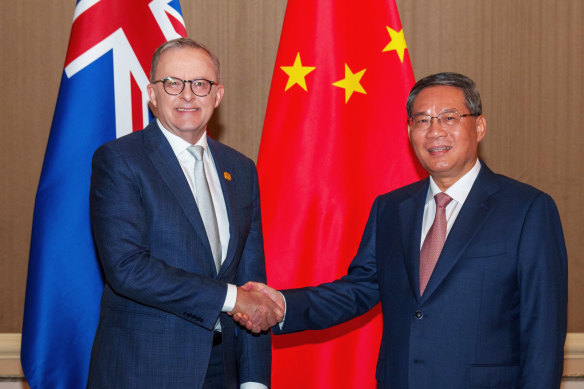 Prime Minister Anthony Albanese met with Chinese Premier Li Qiang on the sidelines of the East Asia Summit in Jakarta.