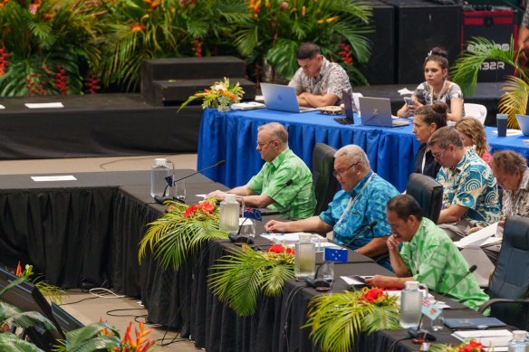 Australia’s Prime Minister Anthony Albanese during the Pacific Island Forum.