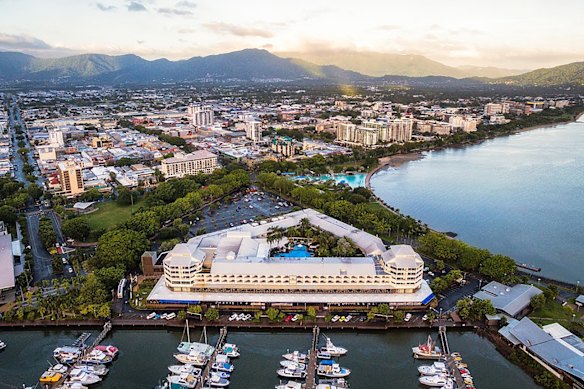 As close as it gets … Shangri-La, The Marina overlooks Marlin Marina.
