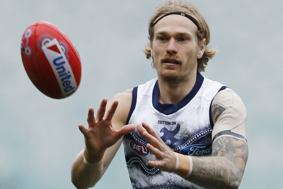 Geelong star Tom Stewart.