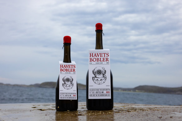 Ocean fresh… Havets Bobler are aged exclusively for the cruise line in the Norwegian Sea.