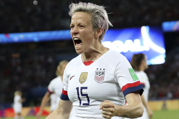 The clincher: Megan Rapinoe after scoring the second goal.