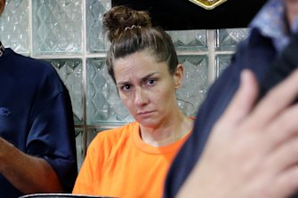 Talbot appears in court after her arrest in the Philippines.