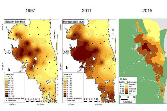 Mud increasing in Moreton Bay.