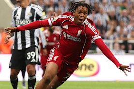 Rio Ngumoha celebrates after scoring the winner.