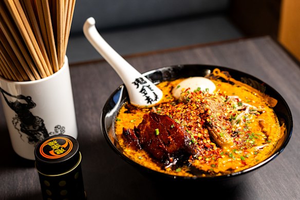 Kikanbo specialises in spicy, mouth-numbing bowls of ramen, with several spice levels to choose.