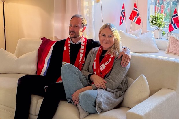 Crown Prince Haakon and Crown Princess Mette-Marit support Norway during the 2026 World Cup