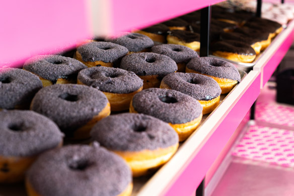 Ube doughnuts at Donut Papi.