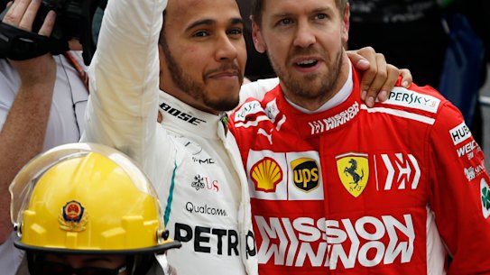 Ferrari driver Sebastian Vettel, of Germany, in the revamped Scuderi Ferrari branding in Mexico City last year.