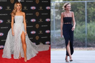 Brownlow Medal red carpet:  Nadia Bartel, Brit Selwood.