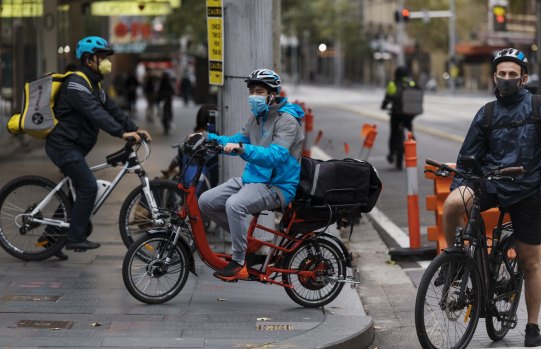 Safety of food delivery cyclists has been in the spotlight after a spate of deaths in Sydney. 