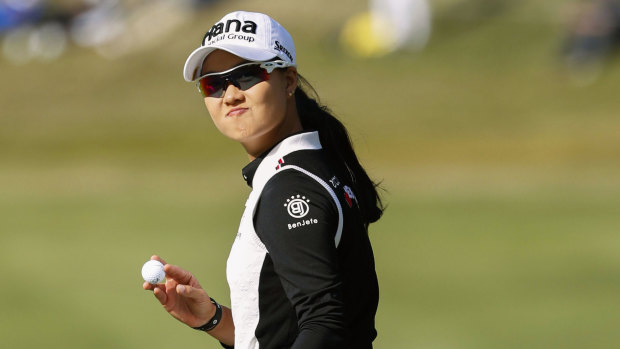 Minjee Lee sahres the lead after three rounds.