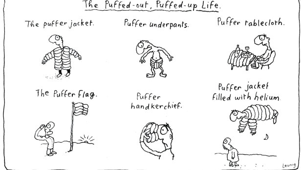 Michael Leunig's ode to the puffer jacket.