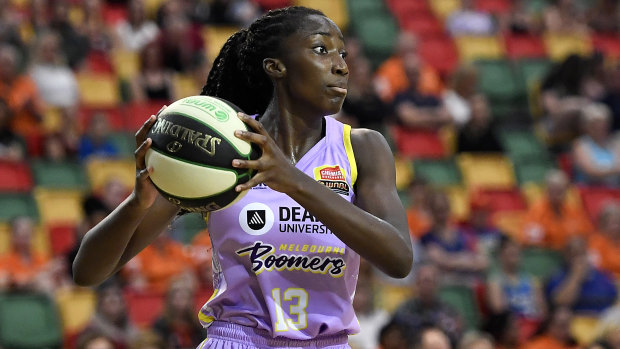 Ezi Magbegor was a stand-out for the Boomers. 