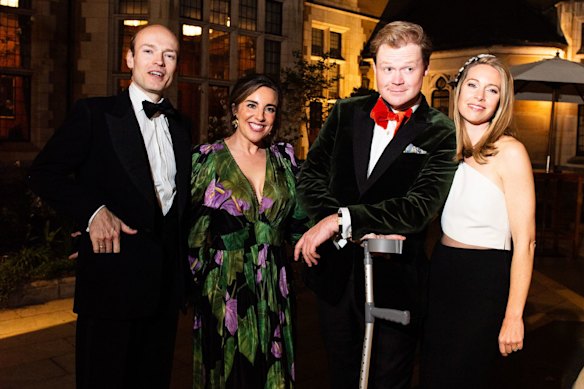 Gala goers Jamie Barclay, Australian Wildlife Conservancy’s Elizabeth Crotty, gala guru Edward Hoddle and saxophonist Amy Dickson.