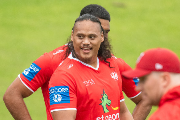 St George Illawarra Dragons forward Luciano Leilua.