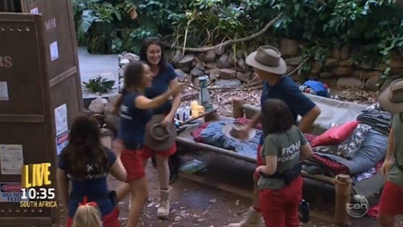 Intruders David and Lisa Oldfield arrive on the South African set.