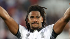 Selestino Ravutaumada of Fiji acknowledge the fans after the win over Georgia.