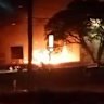 A tobacco shop at Browns Plains, south of Brisbane, was burned just after midnight on Friday.