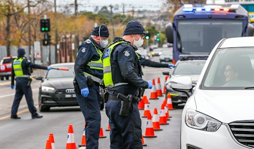 Police controlling access to virus-hit suburbs may become routine. 