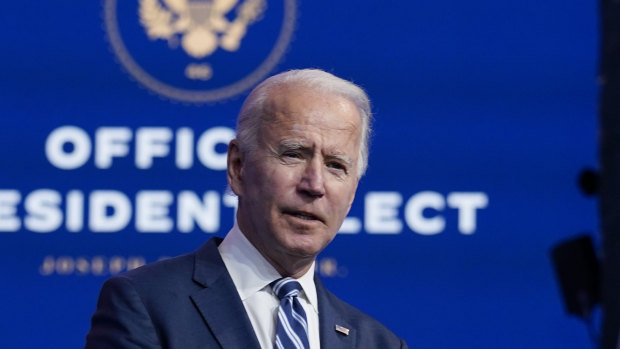 Joe Biden says the presidential transition is proceeding smoothly, despite Donald Trump's refusal to acknowledge defeat. 