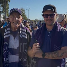 Jacob and Eddie travelled from the South West to see their team train.