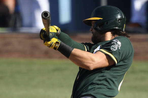 Chad Pinder was key with the bat for Oakland.
