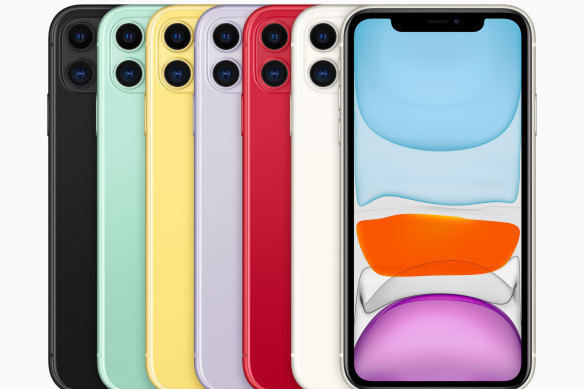 The iPhone 11 has a dual camera setup and comes in six different colours.