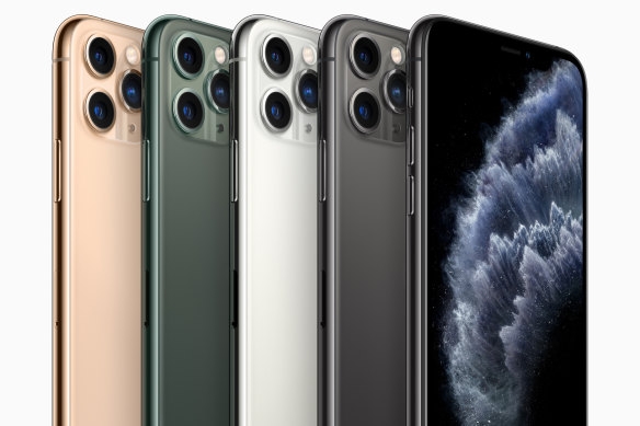 The iPhone 11 Pro and Pro Max add a third rear camera and feature higher resolution OLED screens.