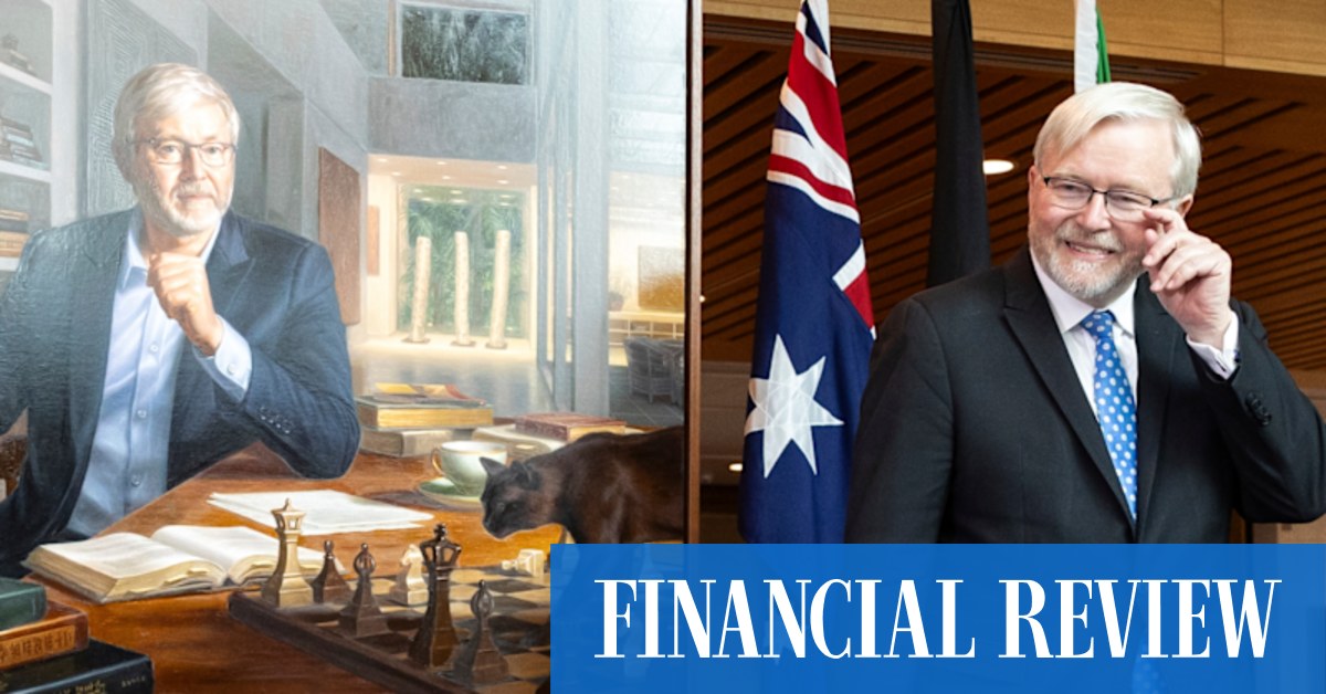 Kevin Rudd's official portrait by Ralph Heimans unveiled - Vimarsana News