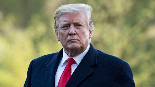 Preserving his constitutional authority: US President Donald Trump arrives at the White House on Tuesday.