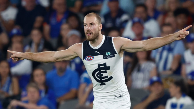 AFL 2024 round three LIVE updates: Carlton’s ‘twin towers’ dominate as Blues take down Roos