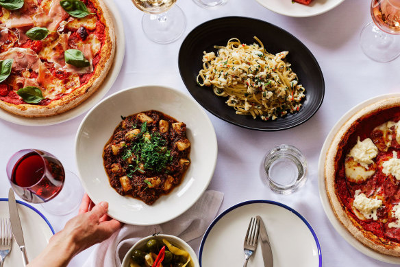 Pasta specials are among the dishes on offer at the revamped Gertrude Hotel. 