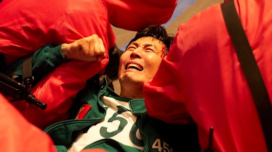 Lee Jung-jae as Seong Gi-hun in Squid Game.