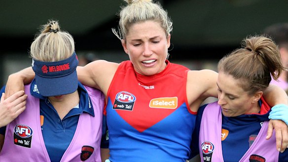 Melissa Hickey sustained a torn ACL in round six last year.