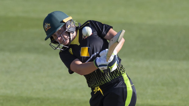Record knock: Alyssa Healy's 148 not out took just 61 balls.