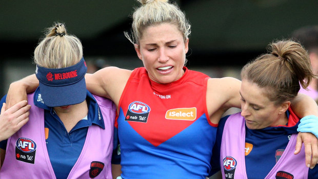 Melissa Hickey sustained a torn ACL in round six last year.