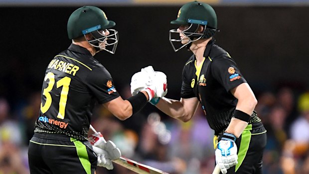 David Warner and Steve Smith were both unbeaten against Sri Lanka on Wednesday night in their first home international together since 2017.