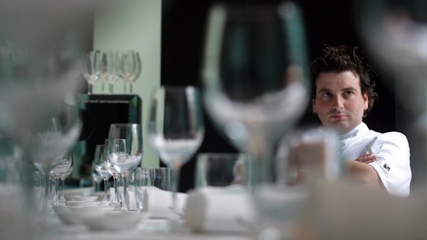 George Calombaris eyes the future at Reserve in 2003.