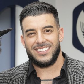 Adrian Portelli In the Furphy marquee.