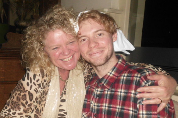 Jennifer Miller with her son Rhys Cauzzo in 2011.