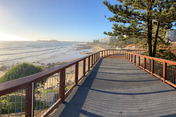 The new walkway around Alexandra Headland to Mooloolaba has  consigned the beachside caravan park to history.