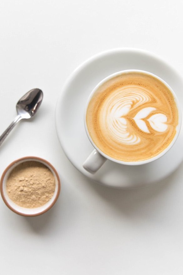 Coffee with Mushroom Mind supplement (add on for $2). 