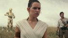 From left, Daisy Ridley plays Rey, Oscar Isaac plays Poe and John Boyega plays Finn in the latest instalment of the Star Wars franchise. 
